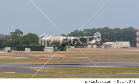 Royal Air Force Canberra PR9 high altitude reconnaissance aircraft taking off Royal Air Force Canberra PR9 high altitude reconnaissance aircraft taking off 93176071