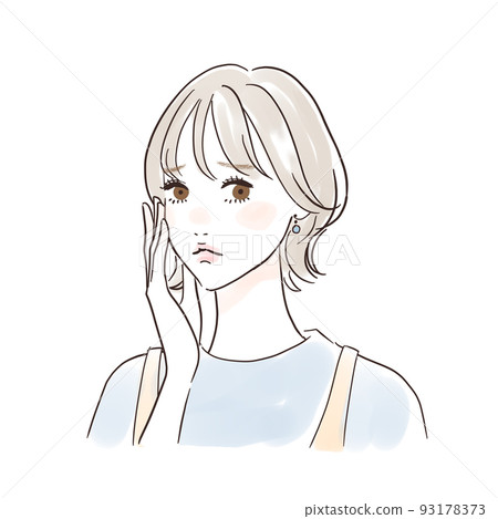 擔心/擔心的女人短鮑勃 93178373