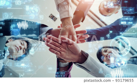 Business and technology teamwork ERP 93179655