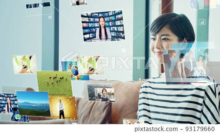 Woman watching a picture 93179660
