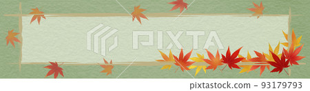 Japanese-style frame of maple leaves 93179793