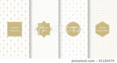 以最小風格為聖誕節設置的無縫模式 以最小風格為聖誕節設置的無縫模式 93180479