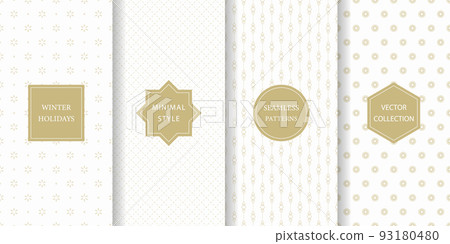 以最小風格為聖誕節設置的無縫模式 93180480