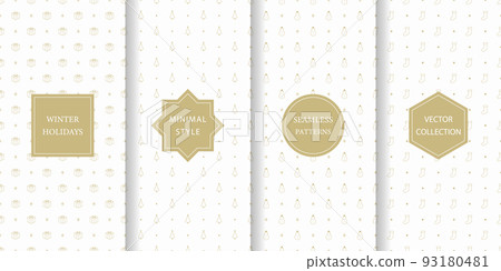 Seamless pattern set for christmas in minimal style Seamless pattern set for christmas in minimal style 93180481