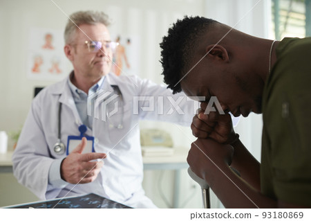 Depressed Soldier Visiting Psychotherapist 93180869