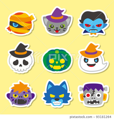 萬聖節字符集貼紙 93181264