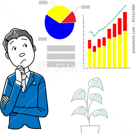Businessman analyzing data Businessman analyzing data 93181466
