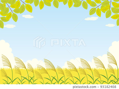 Japanese pampas grass _ autumn _ background _ horizontal 93182408