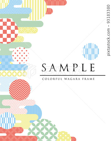 Modern pop and colorful Japanese pattern template 93183380