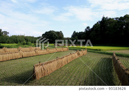 Scenery with a rice rack Tokikawa Town Scenery with a rice rack Tokikawa Town 93183626