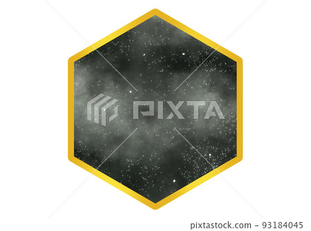 monochrome galaxy hexagonal frame 93184045