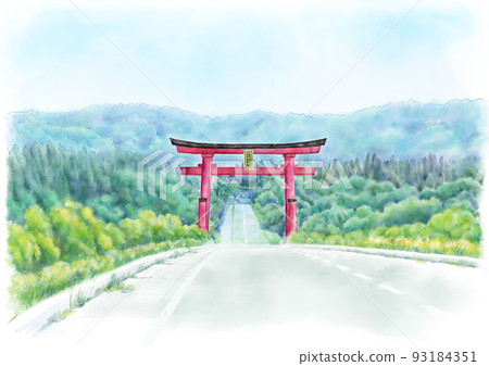 通往羽黑山的道路 通往羽黑山的道路 93184351