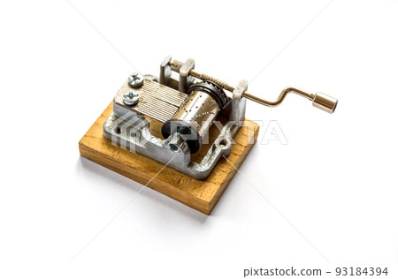 Traditional music box isolated on white 93184394