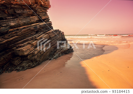 Rocky seashore. Natural landscape. Rocky seashore. Natural landscape. 93184415