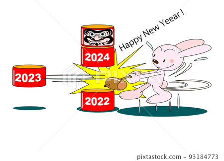 2023 Rabbit New Year's card illustration 93184773
