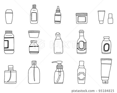 Container various illustration set / line drawing - Stock Illustration ...