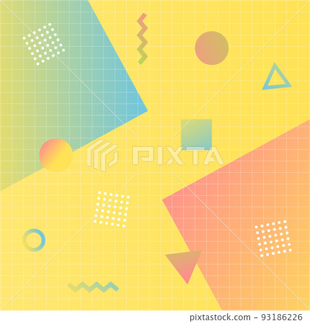 Retro 90's style background material geometric pattern vector illustration 93186226