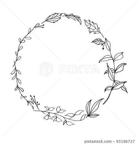 植物框架單色 93186727