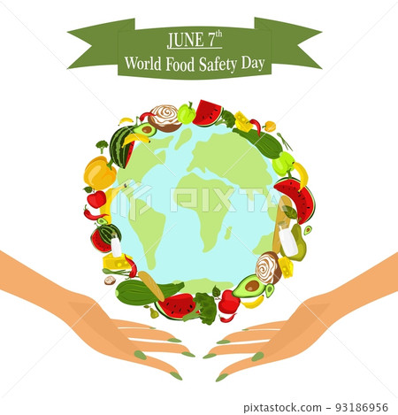 World food safety day on June 7 banner, poster or card vector clipart 93186956