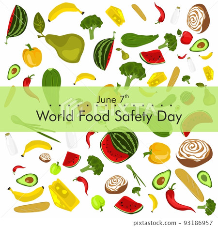 World food safety day on June 7 banner, poster or card vector clipart 93186957