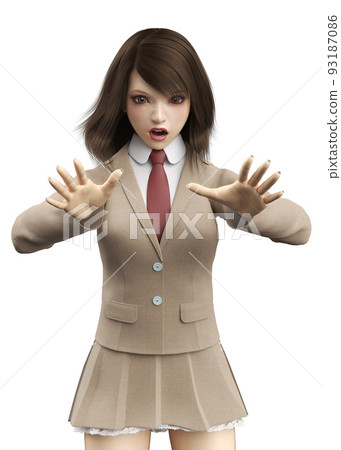 3D Asian school girl 3D Asian school girl 93187086