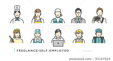 Freelance/sole proprietor image illustration material 93187824