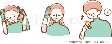 女人的頭髮著色著色頭髮圖 女人的頭髮著色著色頭髮圖 93188999