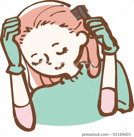 女人的頭髮著色著色頭髮圖 女人的頭髮著色著色頭髮圖 93189003