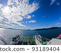 Panoramic view of the Seto Inland Sea from the ferry 93189404