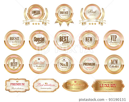 pink vintage style emblem frame set 93190131