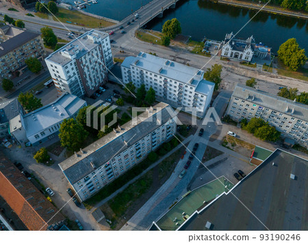 Aerial view of the Liepaja city in Latvia. 93190246