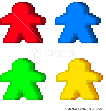 Multicolor Meeples Vector Illustration Stock Illustration