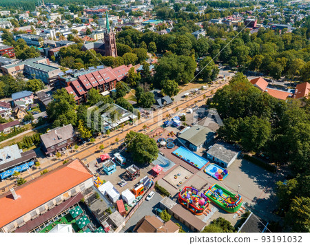 Aerial view of the Palanga resort town in Lithuania. Aerial view of the Palanga resort town in Lithuania. 93191032