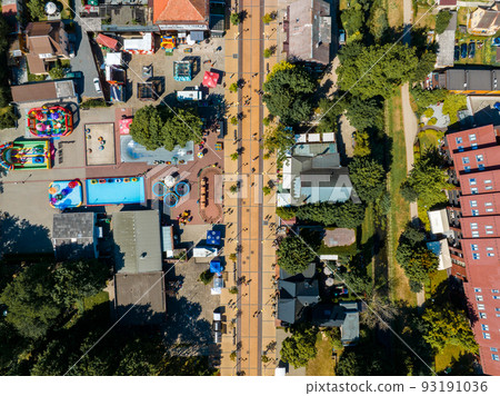 Aerial view of the Palanga resort town in Lithuania. Aerial view of the Palanga resort town in Lithuania. 93191036