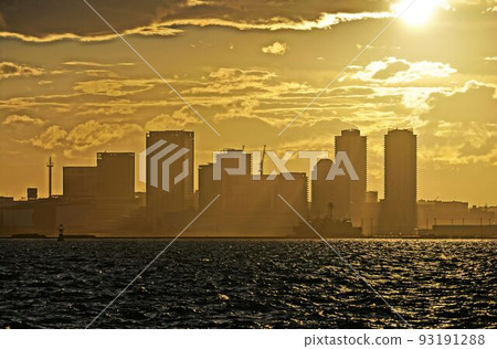 海日落和城市景觀 海日落和城市景觀 93191288
