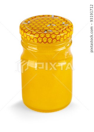 honey jar isolated on white background 93191712
