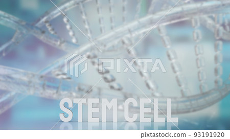 The  stem cell text on dna background for sci or medical concept 3d rendering 93191920