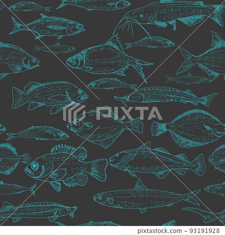 Fish Seamless Pattern Fish Seamless Pattern 93191928