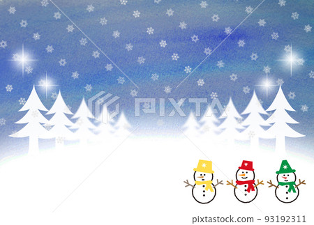 樹木和雪人 93192311