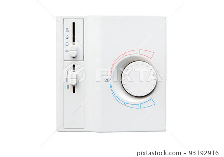 Air conditioner thermostat panel isolated 93192916