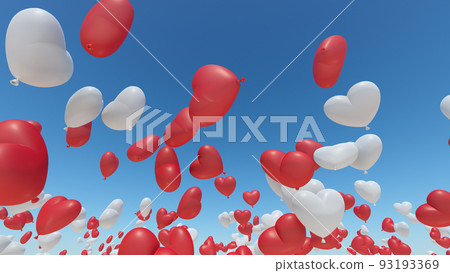 balloon balloon balloon heart love love sky sky opening event 3d illustration 93193369