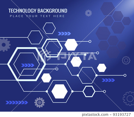 Network Connection Concept Dark Blue Vector Illustration. Hexagon Honeycomb Futuristic concept Network Connection Concept Dark Blue Vector Illustration. Hexagon Honeycomb Futuristic concept 93193727