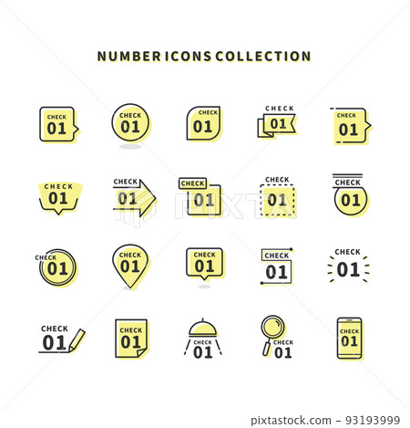 Number icon variations 93193999