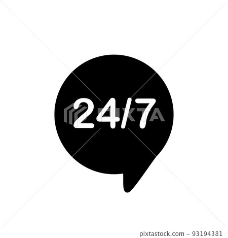 Illustration Vector Graphic of 24/7 label icon Illustration Vector Graphic of 24/7 label icon 93194381