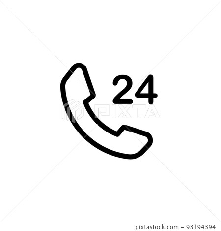 Illustration Vector Graphic of 24/7 label icon 93194394