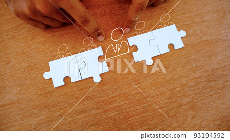 Hiring keyman international. concept with white color jigsaw puzzle. Hiring keyman international. concept with white color jigsaw puzzle. 93194592