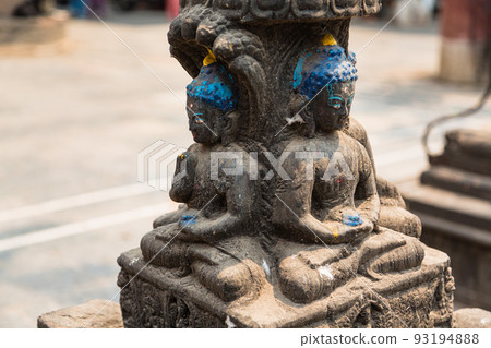 Buddha statue in a Buddhist temple in a square in Kathmandu, Nepal Buddha statue in a Buddhist temple in a square in Kathmandu, Nepal 93194888