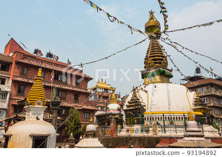 Kaas Swayambhu, a Buddhist temple stupa in a square in Kathmandu, Nepal Kaas Swayambhu, a Buddhist temple stupa in a square in Kathmandu, Nepal 93194892