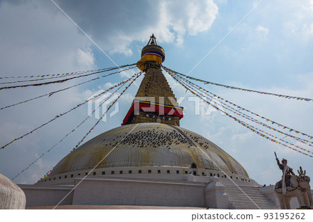 Boudhanath, Nepal's largest stupa in Kathmandu, Nepal 93195262