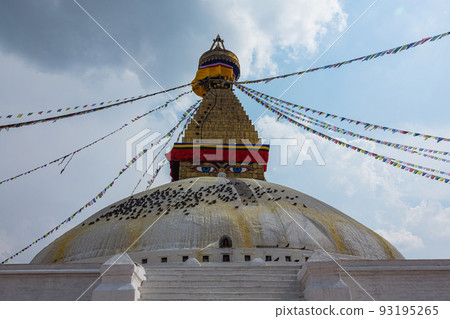 Boudhanath, Nepal's largest stupa in Kathmandu, Nepal 93195265
